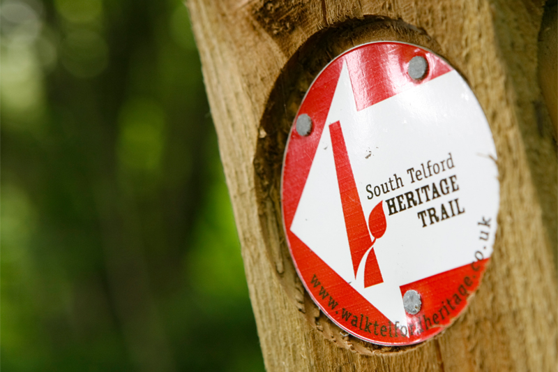 Image of the south telford heritage trail post